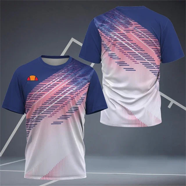 Men's Badminton Training Clothing Outdoor Fitness Sports T-Shirts