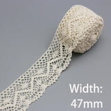 New White Beige Cotton Embroidered Lace