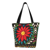 New Mexican Spanish Embroidery Flowers Tote Bags