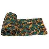 Ankara African Print Leaf Pattern Real Wax