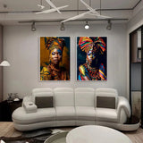 African Queen Abstract Art Canvas Painting Posters