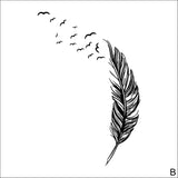 New Creative Birds Flying Feather Wall Sticker