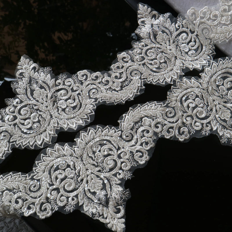 New luxury beaded embroidery lace