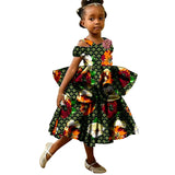 African Girls Sleeveless Double Princess Dress