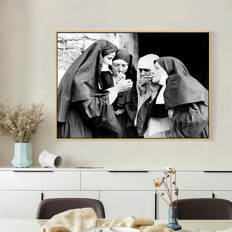 African Vintage Photo Black and White Wall Art