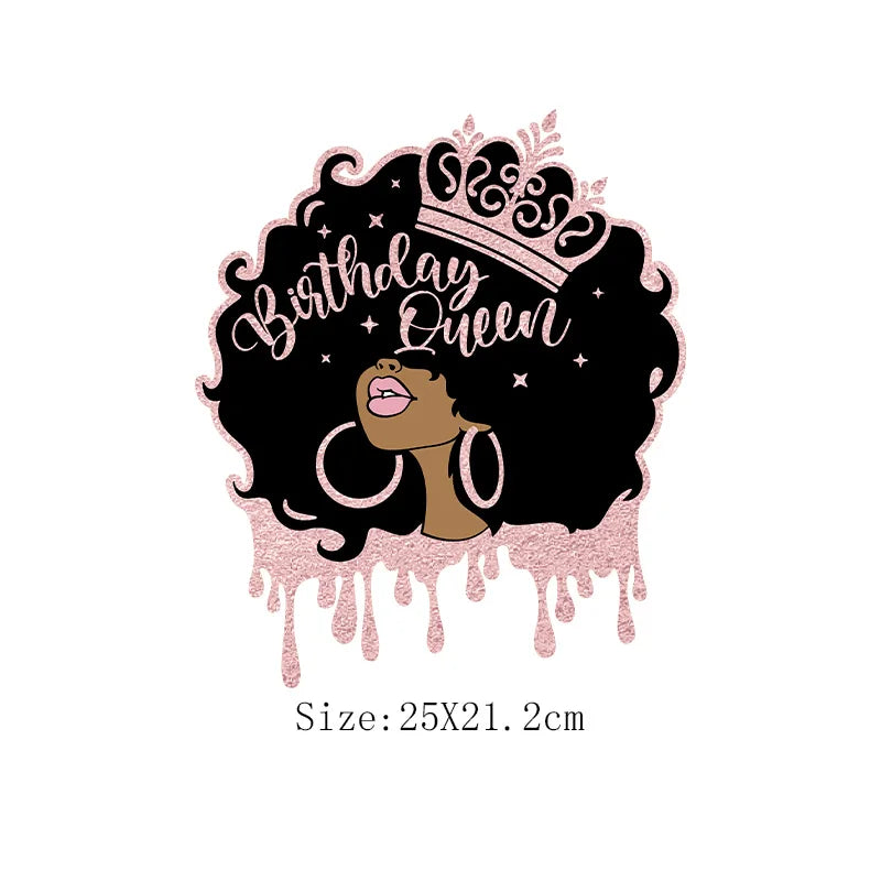 New Fashion Black Girl DIY T-Shirt