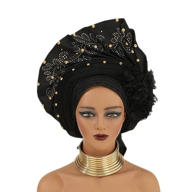 High Quality Latest Nigerian Wedding Women Auto Gele Turban