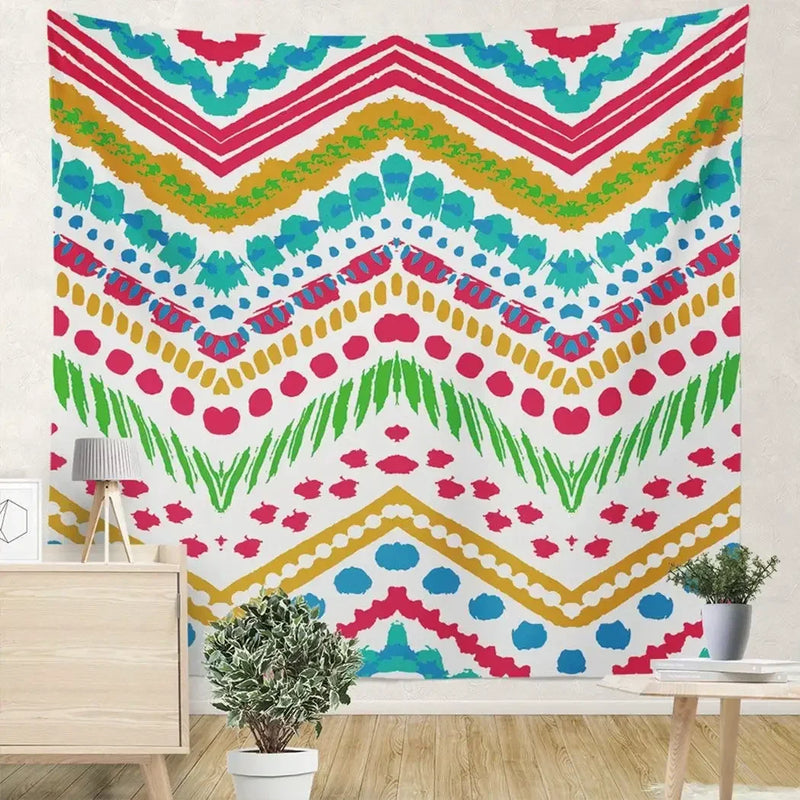 New Mexican Style Aztec Retro Patterned Tapestry