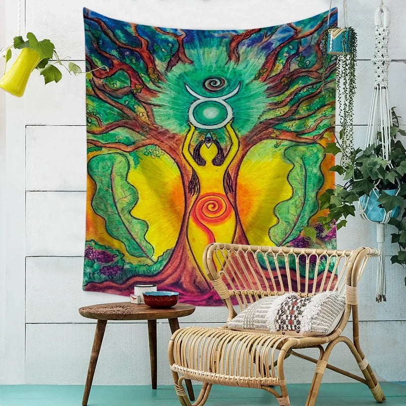 New Shiva Mandala Tapestry Yoga Decoracion Wall Carpet