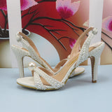 Summer New Arrival White Female Sandals Bridal shoes bag set