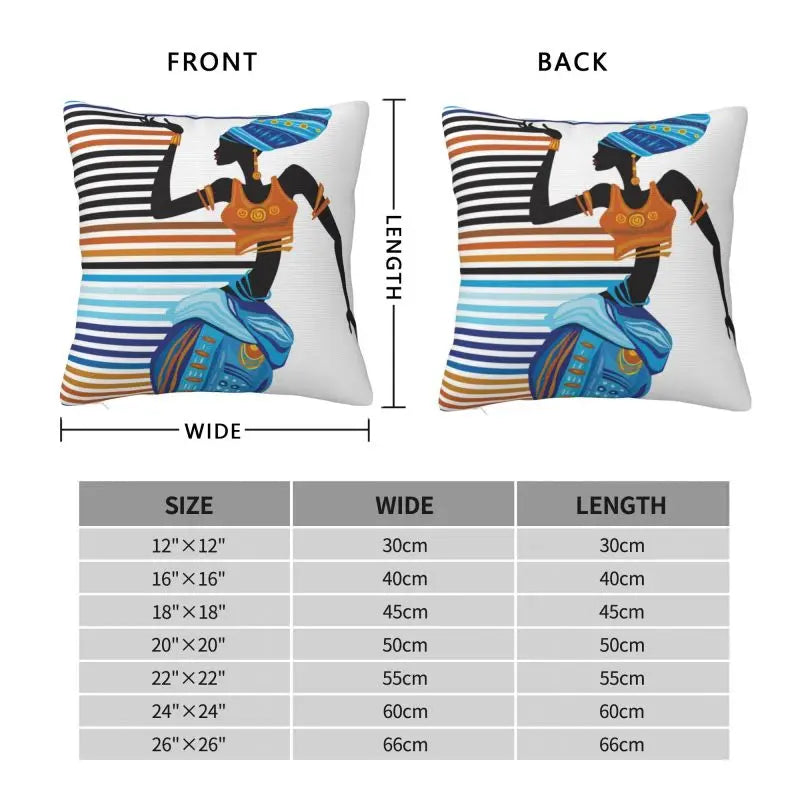 Africa Women Ethnic Style Soft Luxury Pillow Cases