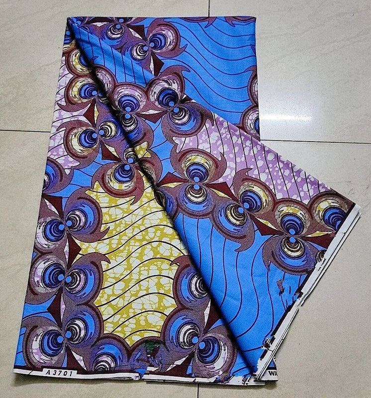 100% Cotton Ankara Wax Block Prints Batik Dutch High Quality Fabric