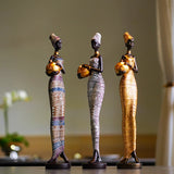 High quality resin Retro African Statue Art Ornaments