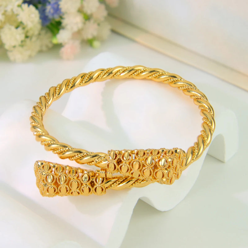 New Dubai Gold Plated Cuff Bracelets