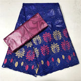 100% Cotton Embroidery Bazin Riche Brocade Lace Fabric