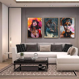 3 Pcs Black Woman Painting Set