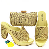 Italian Style Women Banquet Shoes And Bag