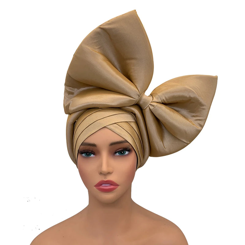 New Big Bowknot Turban Cap