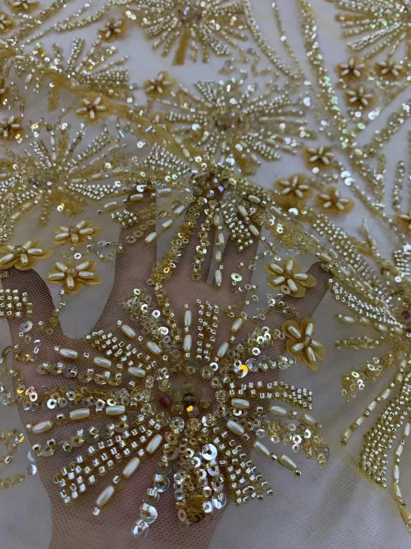 New Sequined Lace Fabric