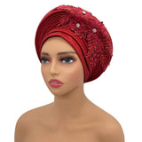 New Elegant African Autogele Women's Turban Cap