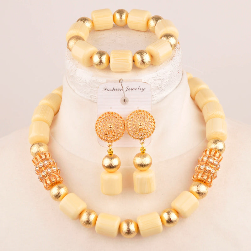 New Artificial Coral Bead Necklace Sets