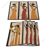 Ethnic African Women Printed Cotton Linen Table Napkin