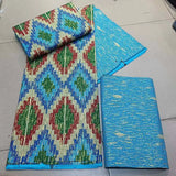 Ankara African Kente Gold Real Wax Fabric