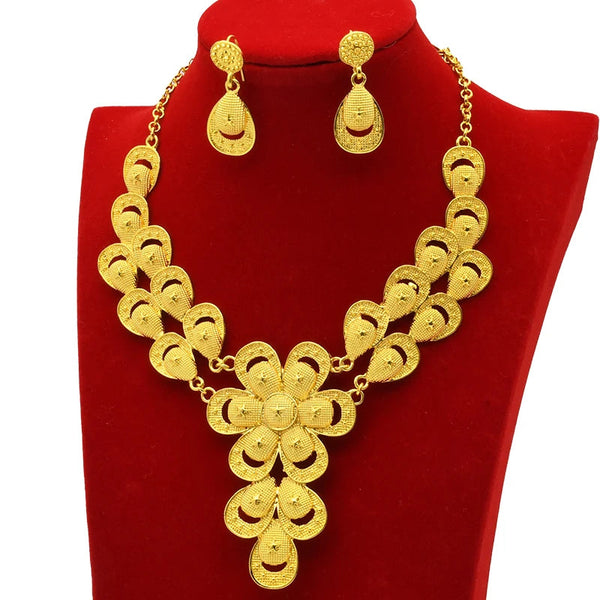 New Dubai Gold Color Jewelry Set