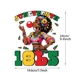 Juneteenth Patches Black Month History Print On T-Shirt