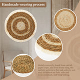 7Pcs Round Bohemian Woven Wall Decor