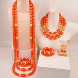 New Artificial Coral Bead Necklace Sets