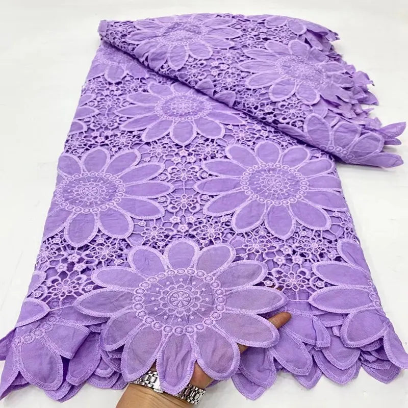 New Style African Cord Chiffon Lace Water Soluble Fabric