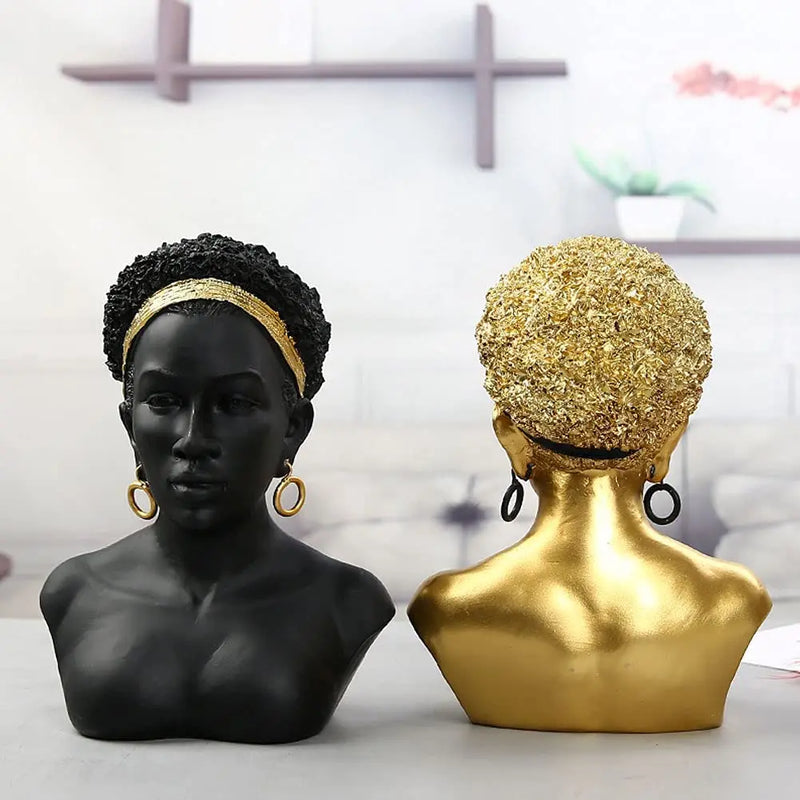 African Statue Resin Crafts Desktop Ornaments