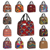 Ankara Dutch Wax Print Thermal Insulated Lunch Bags