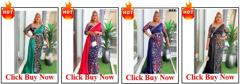 Summer Kaftan African V-neck Polyester Plus Size Long Maxi Dress