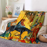 Cartoon Africa Custom Painting Art Soft Flannel Blanket