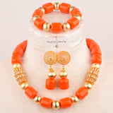 New Artificial Coral Bead Necklace Sets