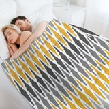 New Yellow and Gray Throw Blanket Decorative