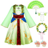 Kids Mulan Cosplay Princess Dress