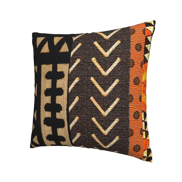 New African Mud Printed Polyester Cushion Cover