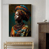 African Queen Abstract Art Canvas Painting Posters