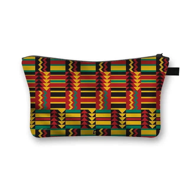 African Woman Print Cosmetic Bag