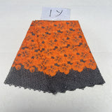 High Quality French Nigerian Beaded Lace Fabric