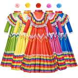 Women Traditional Mexican Folk Dancer Dress