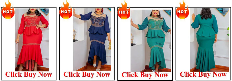 Summer Kaftan African V-neck Polyester Plus Size Long Maxi Dress