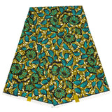 Ankara African Print Leaf Pattern Real Wax