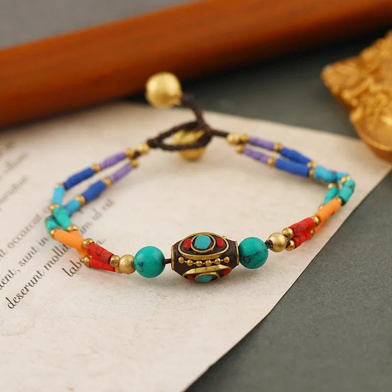 Original Design Tibetan Color Nepal Woven Bracelet