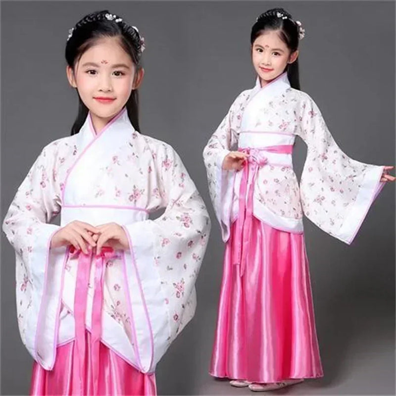 Children Girls Lion Dance China Clothing