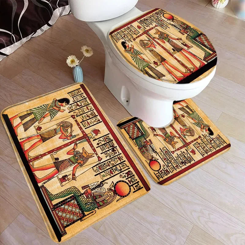 New Vintage Egyptian Bath Mat Set