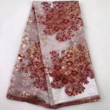 High Quality French Jacquard Lace Nigerian Brocade Jacquard Material Fabric